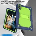 thumbnail image 4 of SOATUTO for Vortex T10M PRO/Vortex ZTAB10 10.1 inch Tablet Case Hybrid ShockProof Kids Friendly with Stand Cover for Vortex T10M PRO/Vortex ZTAB 10 10.1 inch Tablet (Navy Blue/Green), 4 of 7