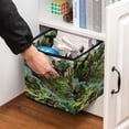 thumbnail image 5 of Map section Collapsible Cube Organizer Storage Bin with Handle, 10.8"x10.5"x10.6", Large Capacity for Clothes Storage, 5 of 6