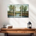 thumbnail image 2 of Elephant Stock Stream Side Ii Wall Art - Horizontal Multi Panel Canvas - Living Room Wall Decor - Nature Multi Panel - Gray And Green Decor By Tim O'toole - 23" x 14", 2 of 4