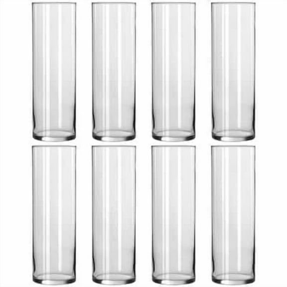 10.5” Cylinder Glass Vase by Ashland - Decorative Vase for Weddings - Parties - and Home Decor - Bulk 8 Pack