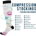 thumbnail image 4 of FREEAMG High Elasticity Compression Socks, High Knee Socks Adult Universal Leisure Relieve Fatigue,Princess Crown Travel Daily with Running (2 Pair), 4 of 7