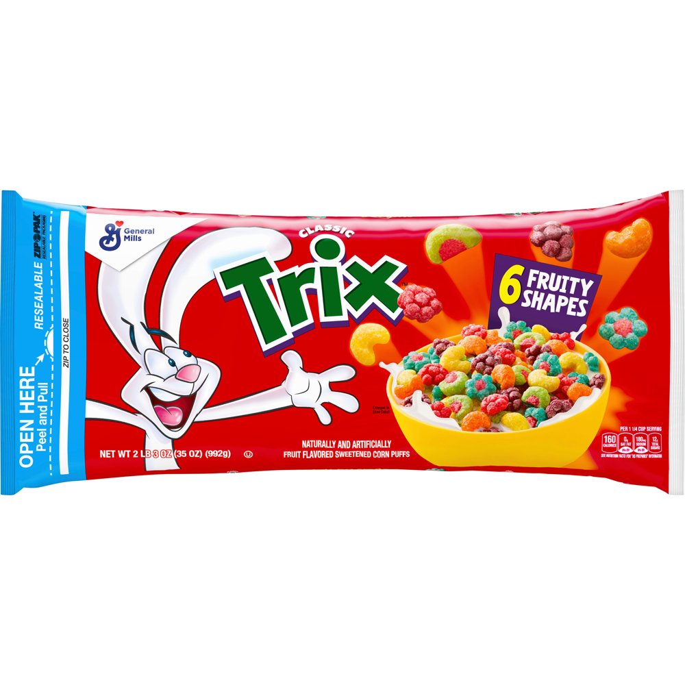 Trix, Fruit Flavored Corn Puffs Cereal, 35 oz - Walmart.com - Walmart.com