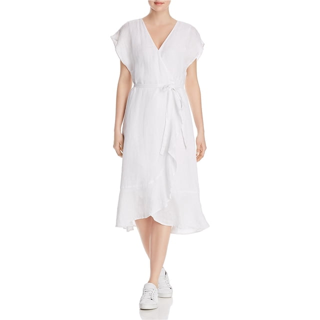 Joie Womens Filma Wrap Vestido, Blanco, Grande Joie Envolver