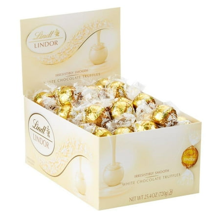 Gold Truffle Box - Lindt LINDOR White Chocolate Truffles, Kosher, 60 Count Box, 25.4 Ounce 25.4 Ounce (Pack of 1)