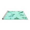 thumbnail image 2 of Ahgly Company Machine Washable Indoor Rectangle Abstract Turquoise Blue Modern Area Rugs, 7' x 10', 2 of 4