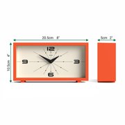 Jones Clocks® Odeon desk clock | Modern rectangular design | Orange