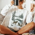 thumbnail image 6 of Vintage Wolves in Winter Forest Sweatshirt | Scenic Wildlife Graphic Pullover, 6 of 8