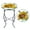 Sunflower A, variant on Wonder Garden Mosaic Side Table Outdoor for Patio, Indoor Accent Table Coffee Table for Bistro, Plant End Table Small, Sunflower Round Glass Plant Table Stands