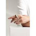 thumbnail image 4 of Jessica Simpson Women's Silver Adjustable Ring Watch – Gold Octagon Bezel, Quartz Analog Mini Dial, Stretch Band Fashion Jewelry Accessory, 4 of 6