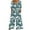 Blue#, variant on Womens Elegant Jumpsuits Retro Print Dressy Casual Elbow-Length Sleeve V Neck Wide Leg Pants Rompers One Piece Outfits with Pockets