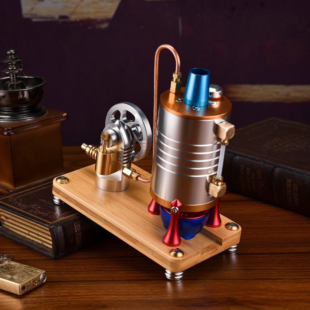ENGINEKIT K006 Miniature Vertical Boiler Steam Startable DIY Engine Model Kit for Recearch Education