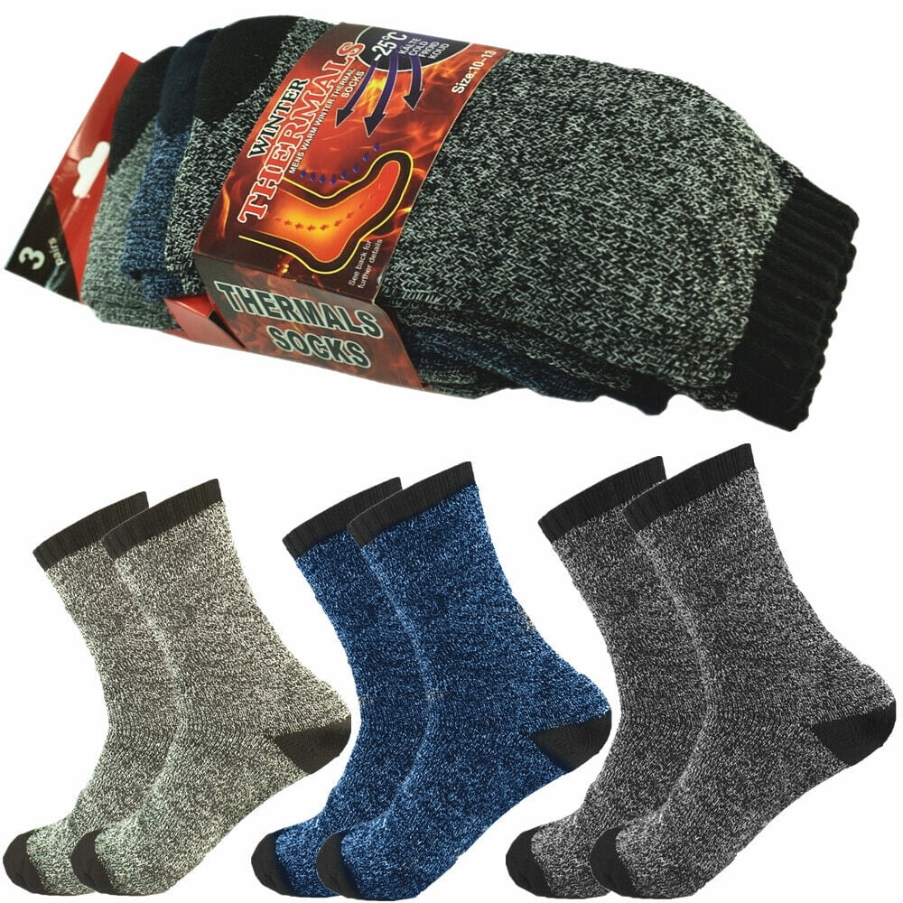 goyoma - 6-Pack Men's Winter Thermal Socks Heated Sox Ultra Warm Best ...