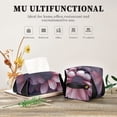 thumbnail image 7 of Purple Beautiful Flowers Tissue Box Cover Leather Square Rectangle Tissue Box Holder for Bathroom Living Room Desk Office Decor, 7 of 7