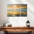 thumbnail image 2 of Elephant Stock Ocean Evening Calm Wall Art - Horizontal Multi Panel Canvas - Living Room Wall Decor - Beach Multi Panel - Orange And Blue Decor By Mike Calascibetta - 23" x 14", 2 of 4
