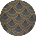 thumbnail image 1 of Ahgly Company Machine Washable Indoor Round Transitional Khaki Green Area Rugs, 6' Round, 1 of 7