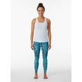 thumbnail image 4 of Blue temple by Lorenzo skr Leggings workout shorts flared Women's push up Womens Leggings, 4 of 6