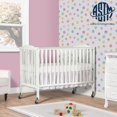 Dream On Me Folding Full Size Convenience Crib in White, Comes With