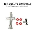 thumbnail image 4 of mmirethe RCGOFOLLOW Roue Hex Montage pour SCX24 Ramper en Laiton Solide 4 Pcs Accessoires de Voiture RC Pièces de Rechange RC Pièce de Mise à Niveau Argent, 4 of 6
