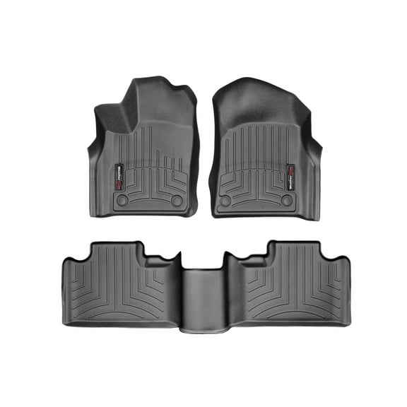 WeatherTech Custom Fit FloorLiners compatible with Durango, Grand Cherokee - 1st & 2nd Row, Black