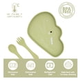 thumbnail image 3 of Baby Silicone Feeder Set, BabyX 3-pcs Safari Wildlife-themed Baby Plate with Suction, Spoon and Fork for Babies Toddler Kids, BPA-Free, Baby Utensils Feeding Supplies, Microwave and Dishwasher Safe, 3 of 8
