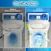 Automatic Toilet Bowl Cleaners Tablets 6 Pack, with 3 Pack Bleach ,Blue Toilet Tank Cleaner Tablets for Deodorizing & Descaling Household Toilet Cleaners for Bathroom