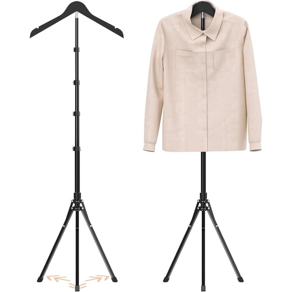 Adjustable Shirt Display Stand 32-63 inch, Multi-Use Foldable Tshirt Display Stand for Vendors , for Cap Gown Graduation Clothes Garment