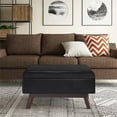 thumbnail image 2 of Trent Home Faux Air Leather Coffee Table Storage Ottoman in Midnight Black, 2 of 7