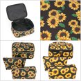 thumbnail image 4 of 3PCS Daisy Makeup Bags Portable Cosmetic Organizer Pouches Travel Toiletry Bags, 4 of 10
