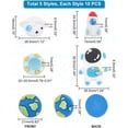 thumbnail image 2 of 50pcs Cosmos Resin Cabochons 5 Styles Astronaut Spaceship Charms Flatback Resin Tiles, 2 of 6