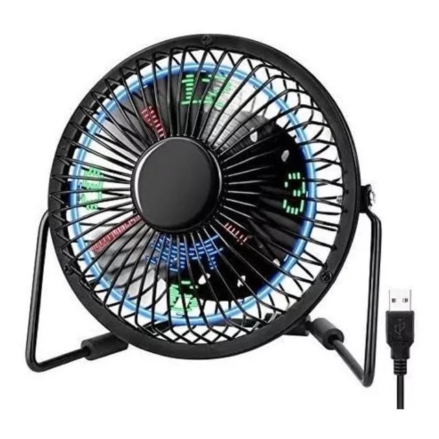 Ventilador CONTOYSA Reloj Led 15cm Mensajes USB
