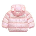 thumbnail image 3 of Fozruso Jacket Casual 4-5 Years,Toddler Boys Girls Winter Coat Hooded Jacket Wear Windproof Zipper Warm Outwear Pink, 3 of 5