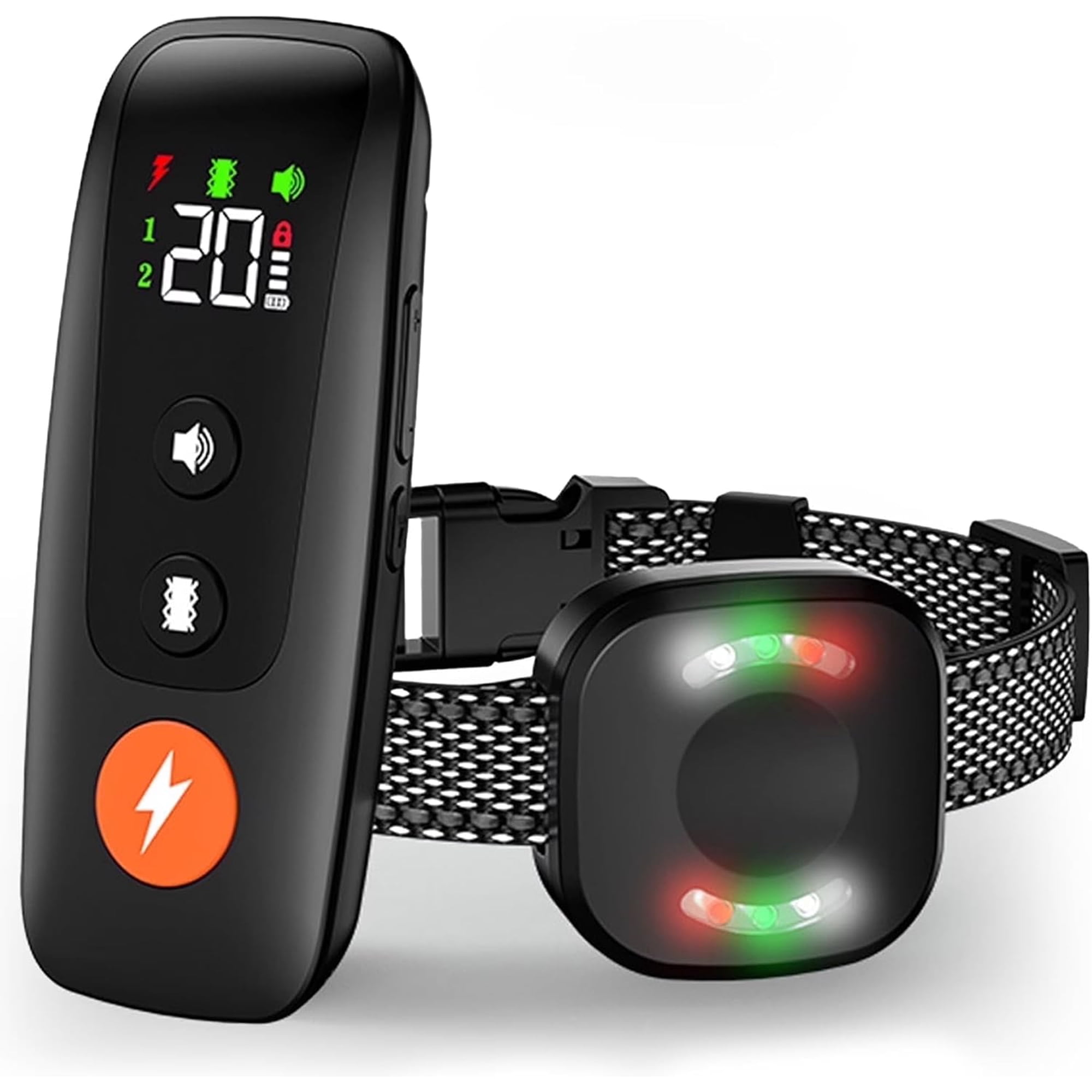 2000FT Dog Training Collar with Remote IPX7 Waterproof Rechargeable E-Collar with Beep Vibration & Safe Shock for Small to Large Dogs