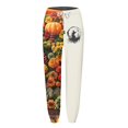 thumbnail image 3 of Pantalones deportivos con temática de Halloween para mujer, cómodos pantalones deportivos de dos tonos con diseño de estampado de calabaza y murciélago, 3 of 4