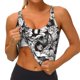 thumbnail image 3 of Fotbe Lilies Flowers Sujetador Deportivo Largo sin Aros para Mujer con Almohadillas y Soporte Medio, Transpirable y Absorbente, Camiseta Tipo Chaleco o Tank Top-XX-Large, 3 of 8