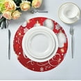thumbnail image 3 of SKYSONIC Christmas Tree Round Placemats for Dining Table Non-Slip Heat-Resistant Polyester Table Mats Set of 6 Washable Table Mats for Kitchen Dining Table Decoration, 3 of 5
