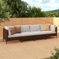 thumbnail image 6 of GRANDPATIO 4-Piece Open Weave Wicker Patio Furniture Set, Boho Outdoor Conversation Set with Thick Cushions and Coffee Table, Beige Cushion&Brown Wicker, 6 of 6