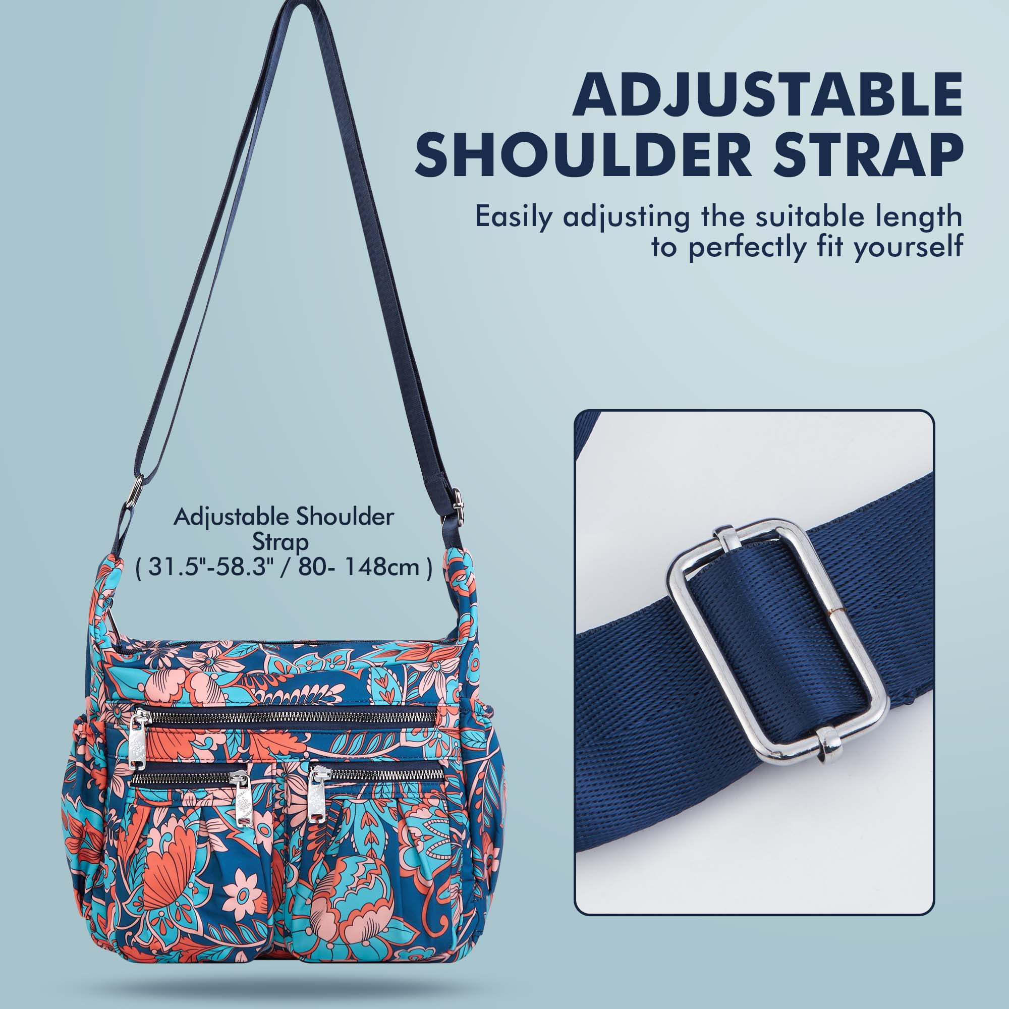 Vbiger Women Handbag  Shoulder Roomy Multiple Pockets Bag Ladies Crossbody Purse Fashion Tote Top Handle Satchel with Adjustable Handles