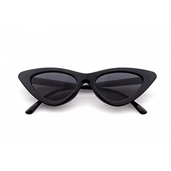Retro Vintage Narrow Cat Eye Sunglasses for Kids Heart Shaped Sunglasses----Black
