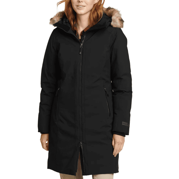 Eddie Bauer Women's Down Parka Coat Black XXL