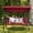 Red, variant on Homrest 3 Person Patio Outdoor Porch Swing with Adjustable Canopy, Backrest, Swing Bed with Stand for Garden,Deck