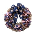thumbnail image 2 of Christmas Wreath,Patriotic Wreath For Front Door Decor Decoration Red White Blue American Flag Hanging Sign Garland Home Wall Porch Outdoor Indoor Decor, 2 of 9
