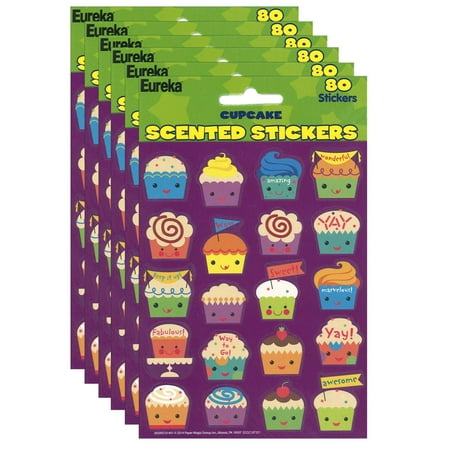 UPC: 0194629032709 | Eureka Cupcake Scented Stickers 80 Per Pack 6 Packs