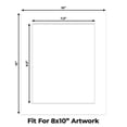 thumbnail image 2 of Off White Pebble Picture Frame Mat for 10x12 Frames - Fits 8x10 Photos - 25 Mats, 2 of 7