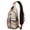 Camel-41, variant on Minimalist Geometric Sling Bag with Waves and Stripes, Artistic Tribal Crossbody Backpack