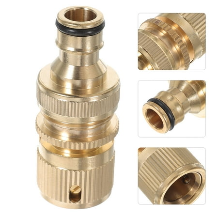 WHAMVOX Brass Garden Hose Quick Connect Adapter with 3/4 Inch Thread for Outdoor Pipe and Gardening