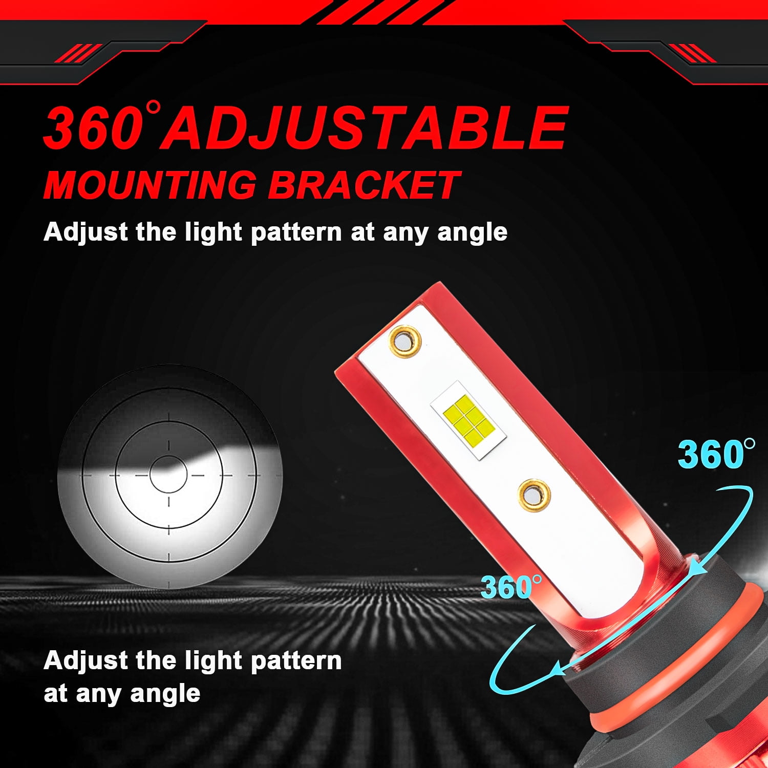 For Ford Taurus 2013-2016 2017 2018 2019 LED Headlight Bulbs 9012 High and Low Beam 2pcs
