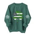 thumbnail image 3 of TaTaai Womens St Patricks Festival Fleece Sweatshirt Long Sleeve Crewneck Casual Pullover Loose Fit Holiday Winter Top Gift, 3 of 6