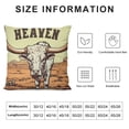 thumbnail image 5 of JEUXUS  Yee Haw Soft Throw Pillow Cover,Cow Skull Cactus Decorative Pillowcase,Western Bull Longhorn Skull Head Yeehaw Farmhouse Decor Decorations for Home Bedroom Sofa Living Room, 5 of 5