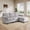Lightgrey, variant on AUNEKIV Modular Sectional Sofa with Movable Ottoman, L-Shape 3-seat Storage Couch for Living Room, Beige