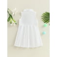 thumbnail image 6 of BemeyourBBs Baby Girl Golf Dress Sleeveless Lapel Collar Embroidery Pleated Dress, 6 of 9
